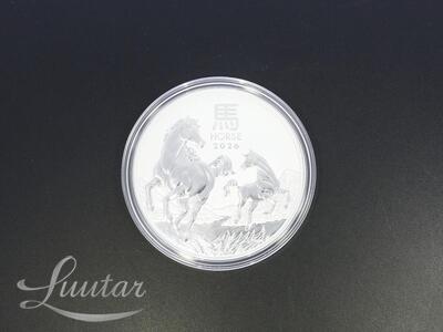 Hõbemünt 999* 1 Dollar Austraalia Lunar Hobuseaasta 2026a