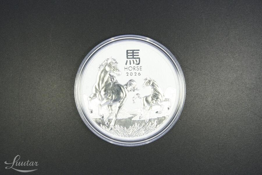 Hõbemünt 999* Australian Lunar Year of the Horse 2026 a. 