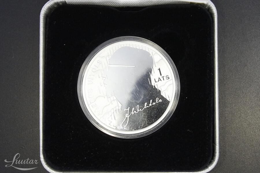 Hõbemünt 925* Jāzeps Vītols 1 Lats 2013a. 