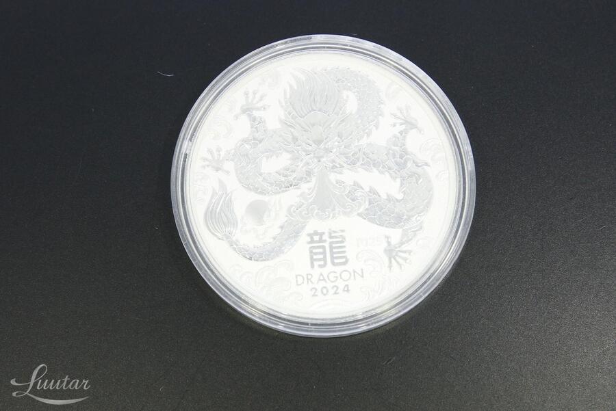 Hõbemünt 1 Dollar Dragon 2024a 999*