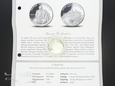Hõbemünt 900* George Washington 1982 1/2 dollar