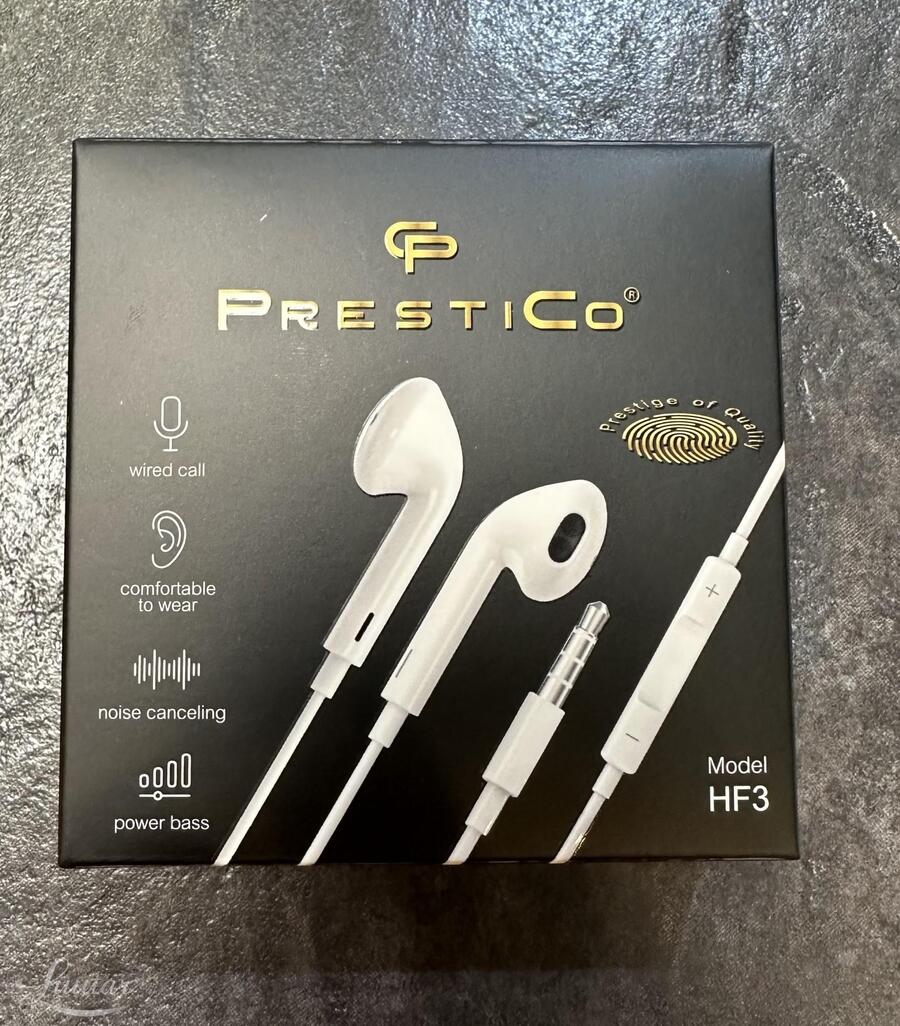 Kõrvaklapid juhtmega 3.5mm Prestico HF3