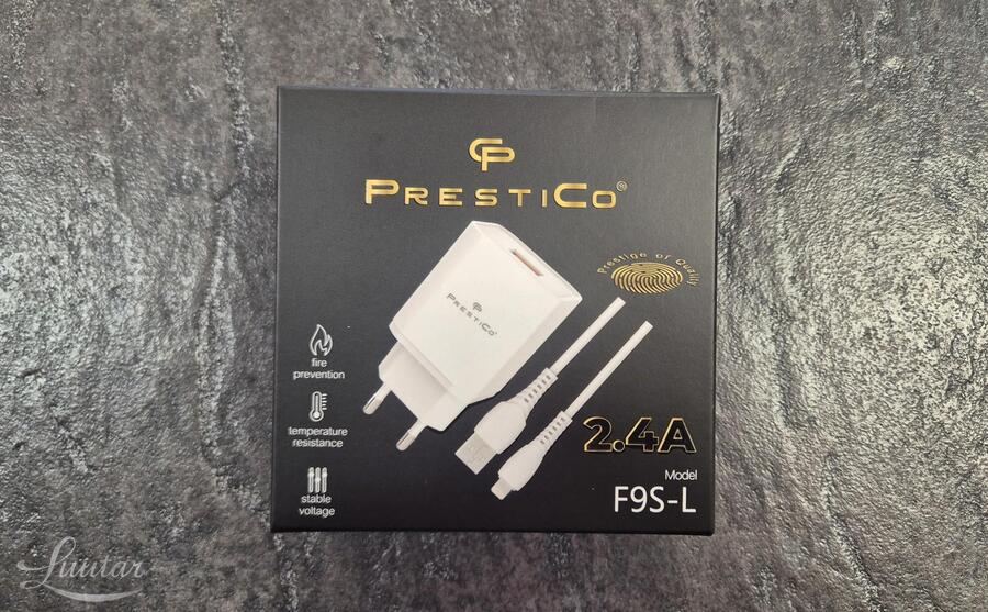 Laadija PRESTICO 2A + USB - Lightning