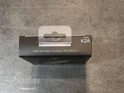 Autolaadija K2A USB+USB Type-C QC+PD 20W