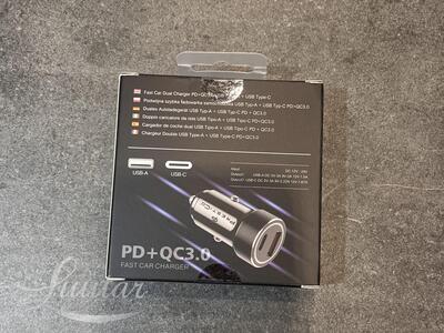 Autolaadija K2A USB+USB Type-C QC+PD 20W