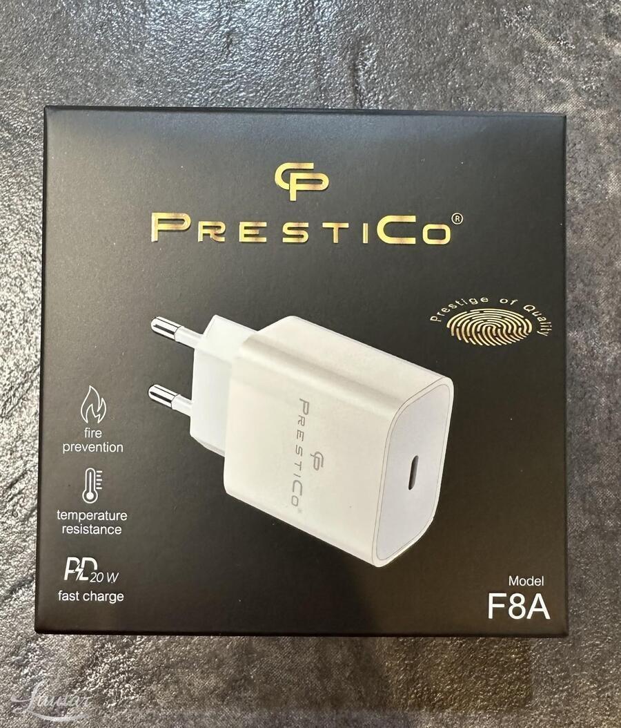 Laadija PRESTICO F8A USB-Type C 20W PD UUS!