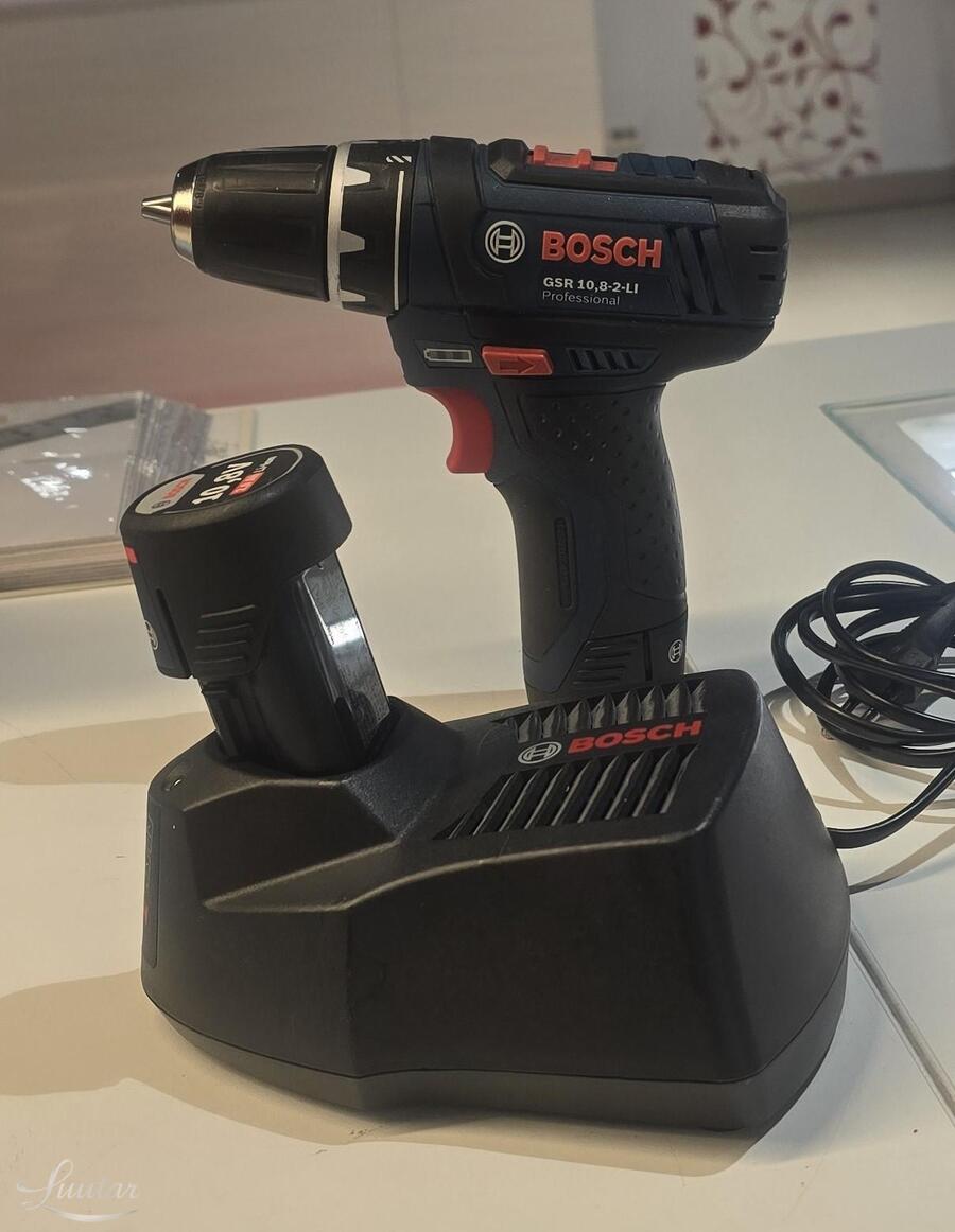 Akutrell Bosch GSR 10,8v-LI + 2 Aku + Laadija