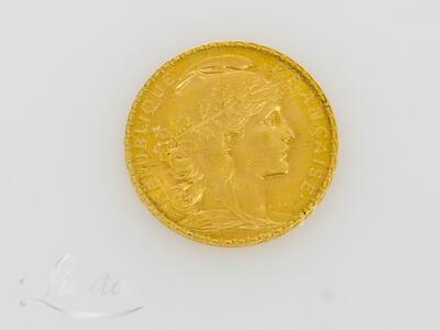 Kuldmünt France 20 francs 900* 1907a