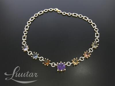 Tugevkullatud ehtekomplekt Swarovski kristallidega
