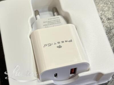 Laadija PrestiCo F11 USB + Type-C QC+PD 20W UUS!