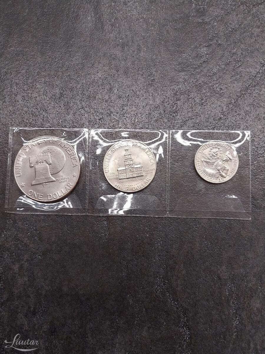 Mündid "USA 1$, 1/2$, 1/4$" 1976a