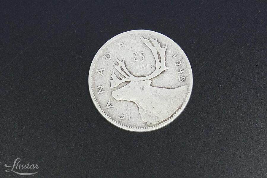 Hõbemünt 800* 25 Cents Canada 1945