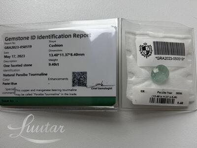 Looduslik Turmaliin Paraiba 9.40ct VS