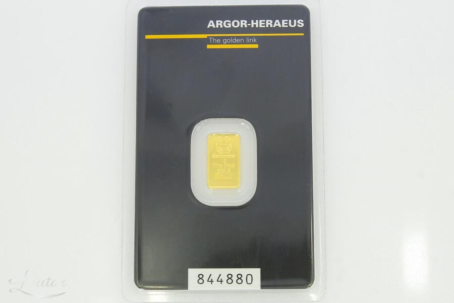Kuldplaat 999* Argor Heraeus