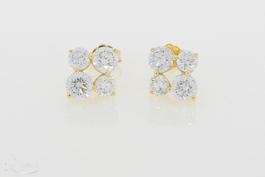 Kuldkõrvarõngad 585* UUED! Briljandid 2.67ct