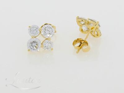 Kuldkõrvarõngad 585* UUED! Briljandid 2.67ct