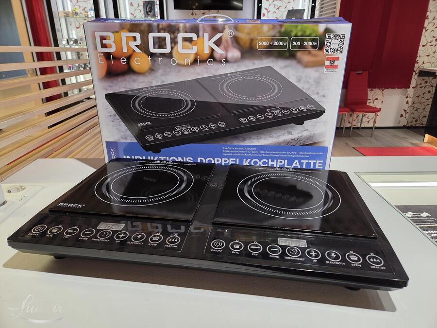 Keraamiline induktsioonpliit Brock HP4013, 2 keeduala (võimsus 2x2000 W)