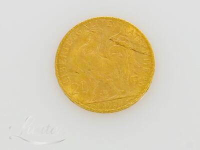 Kuldmünt 20 franki 1908a Prantsuse Marianne ja Kukk 900*