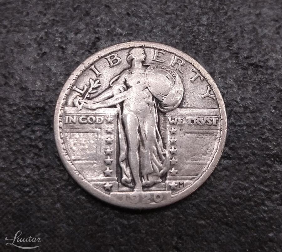 Hõbemünt 900* 1/4 dollarit, 1920