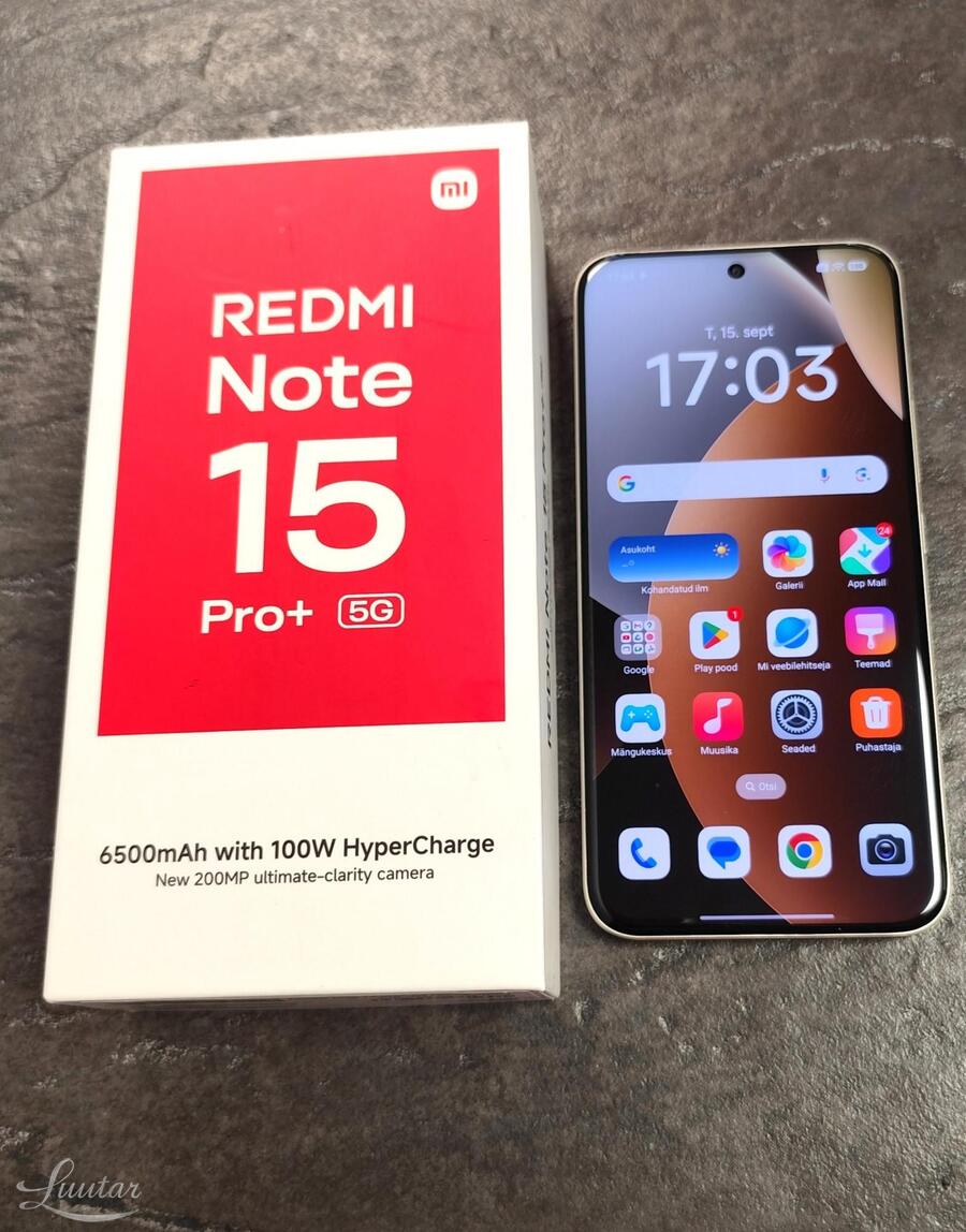 Mobiiltelefon Xiaomi Redmi Note 15 Pro + 5G 256GB