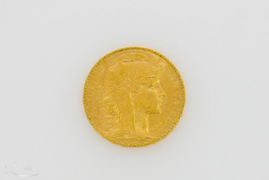 Kuldmünt 900* 20 Franki Marianne ja kukk 1903