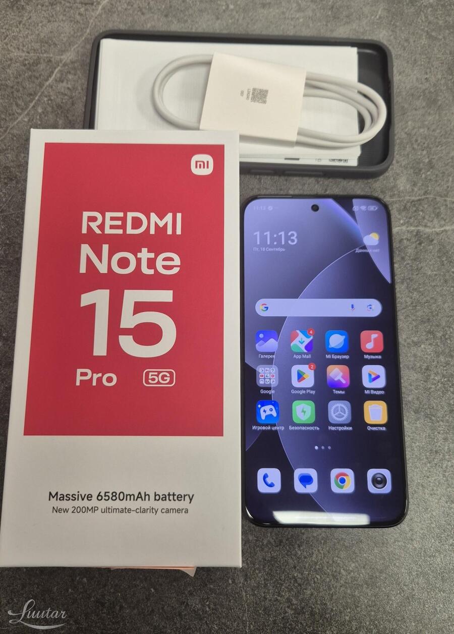 Mobiiltelefon Xiaomi Redmi Note 15 Pro 5G 256GB UUS!