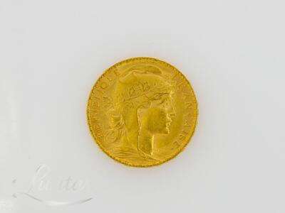 Kuldmünt 900* Marianne ja Kukk 20 Franki Pranstsusmaa 1909