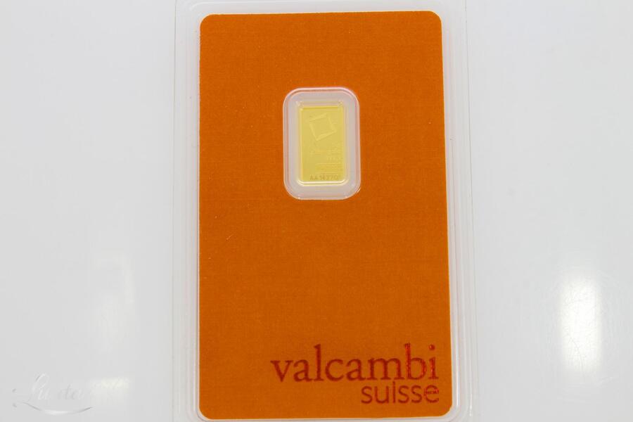 Kuldplaat 999* 1g Valcambi Suisse