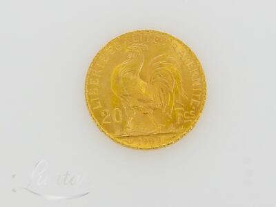 Kuldmünt 900* Prantsuse Marianne ja Kukk 20 franki 1909