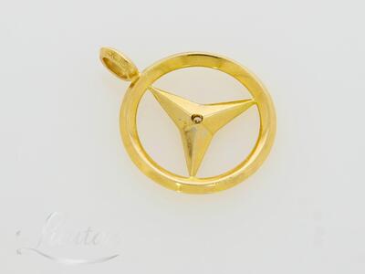 Kuld kulon 750* Mercedes Briljant