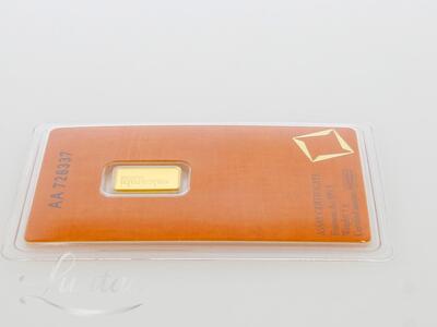Kuldplaat Valcambi 999* 1gr