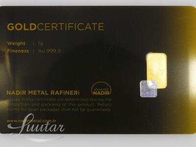Kuldplaat 999* 1g Tavex
