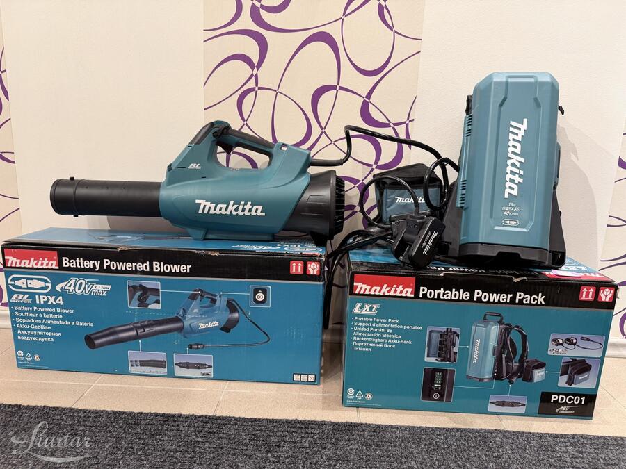 Akupuhur Makita UB001CZ + aku seljakott Makita Makita PDC01 UUED!