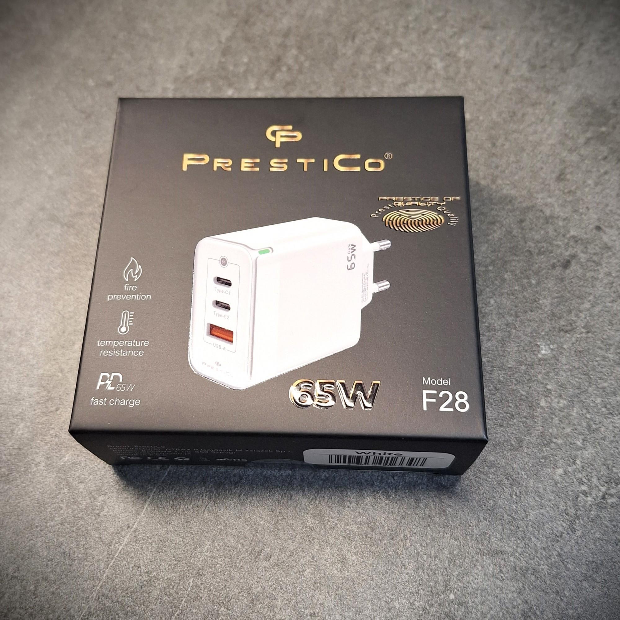 Tootefoto - Laadija Prestico F28 1xUSB + 2xUSB Type-C QC 65W