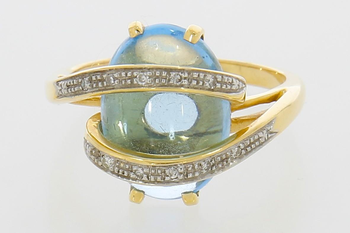 Tootefoto - Kuldsõrmus 585* Topaas 8,2ct + briljandid 0,05ct