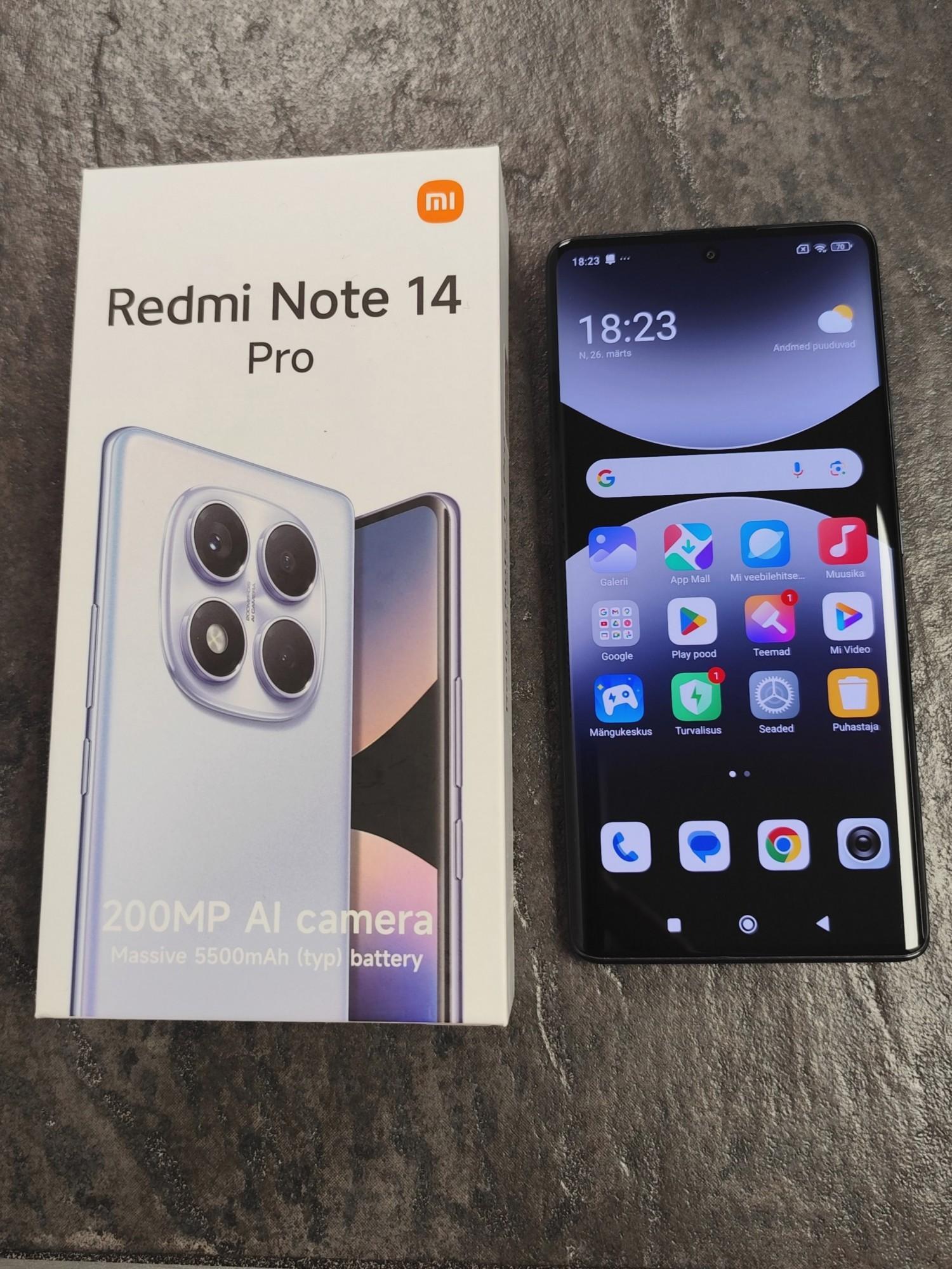 Tootefoto - Mobiiltelefon Xiaomi Redmi Note 14 Pro 256GB