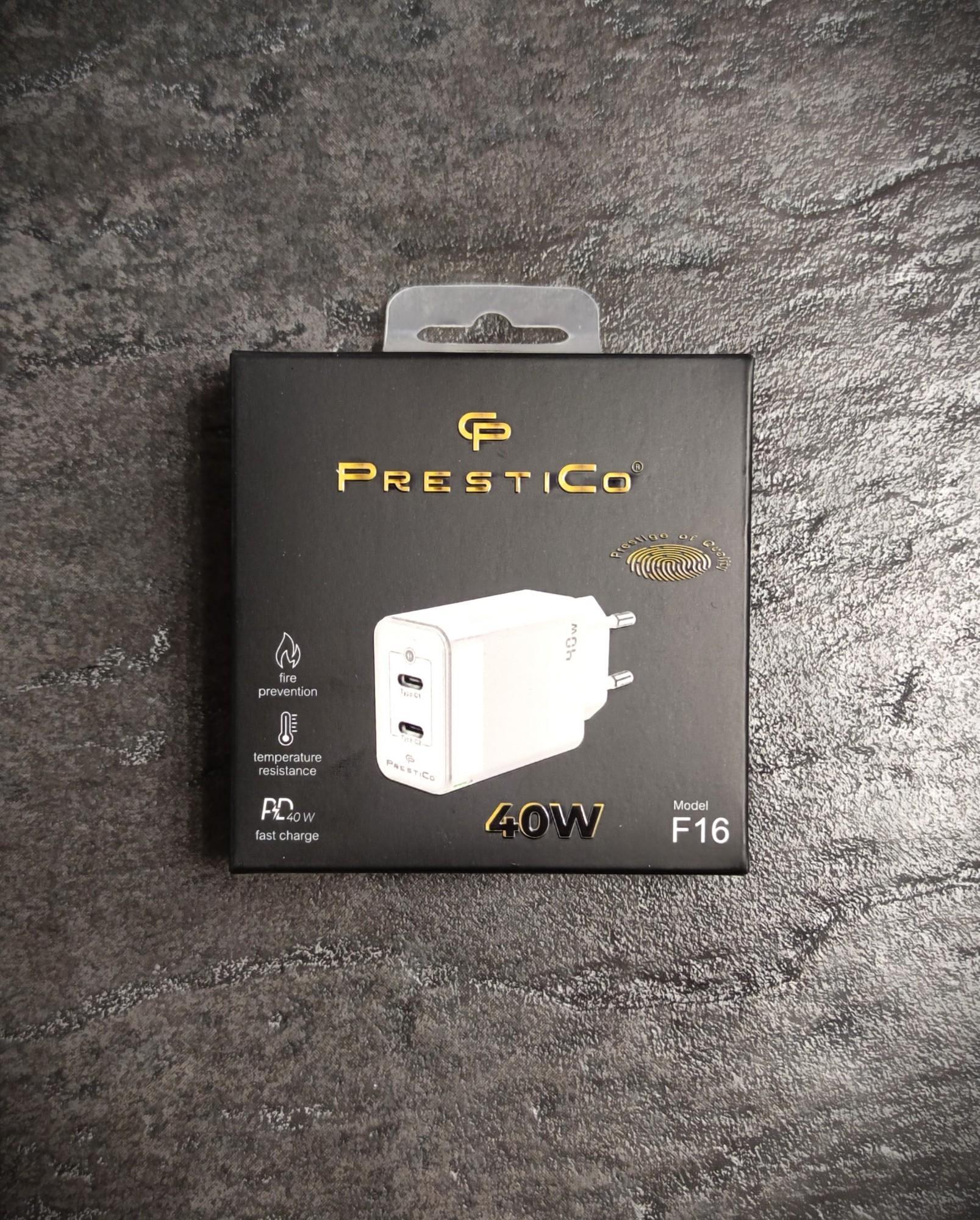 Tootefoto - Laadija PRESTICO F16 2xUSB-C 40W