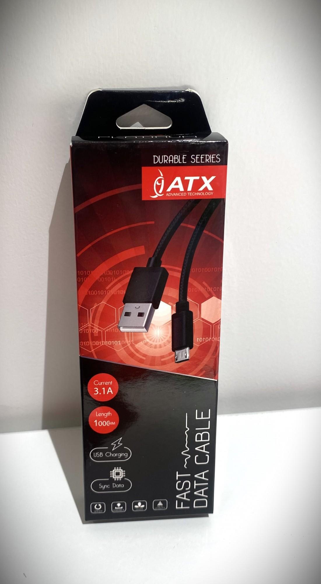 Tootefoto - Juhe microUSB ATX Braided 8mm silver