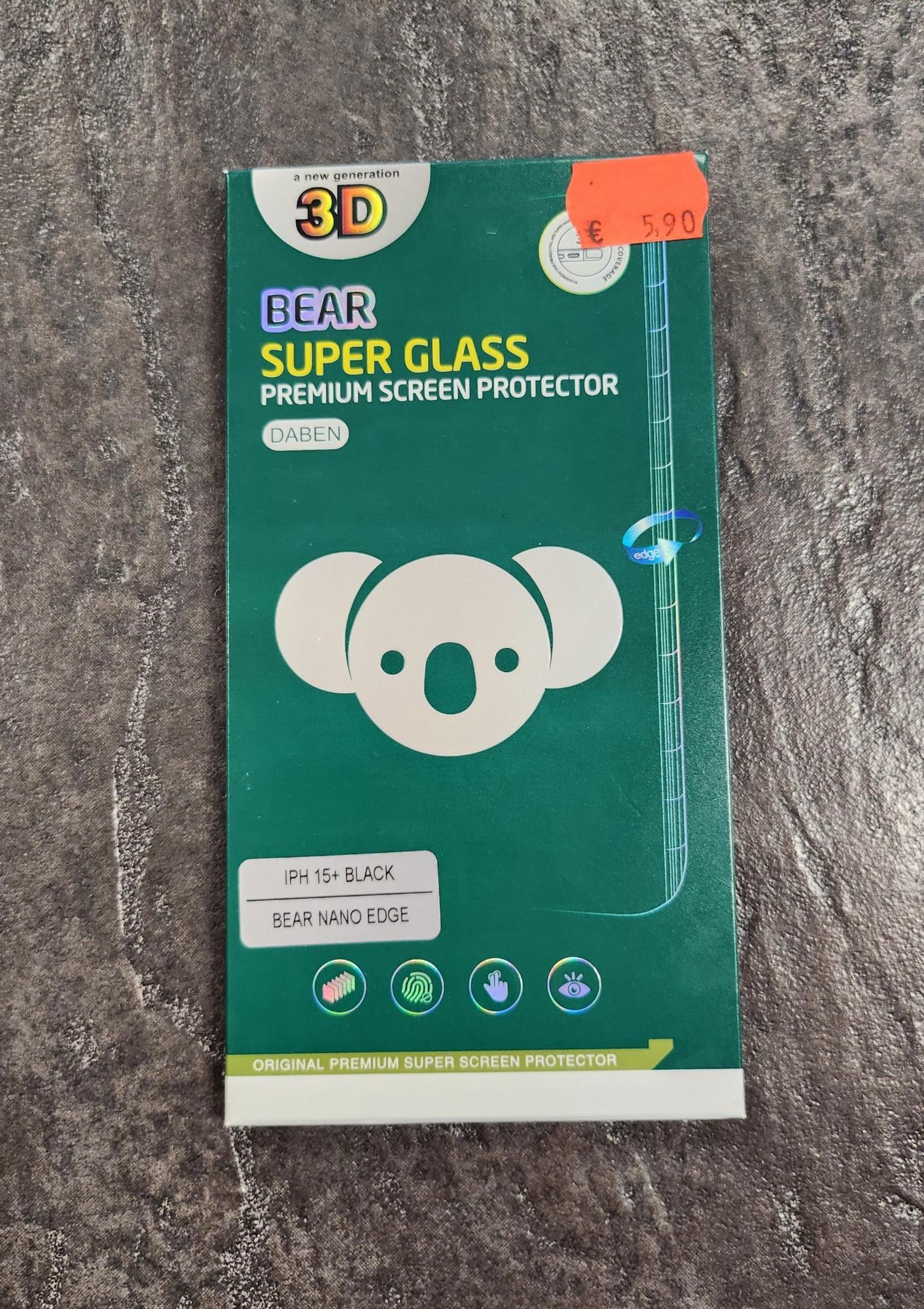 Tootefoto - Kaitseklaas BEAR SUPER HARD iPhone 15 Plus