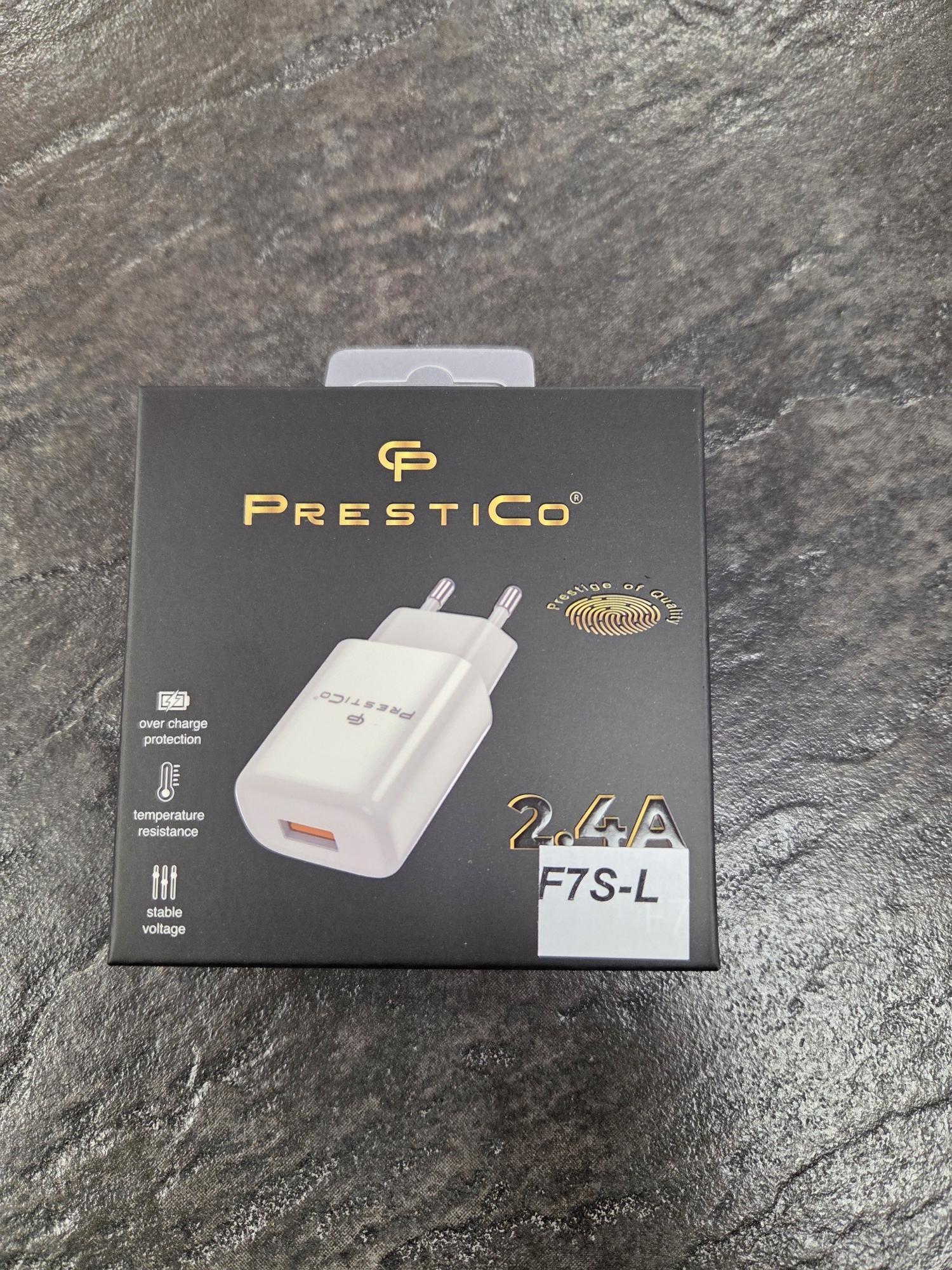 Tootefoto - Laadija PRESTICO F7S 1xUSB + Juhe Lightning 2