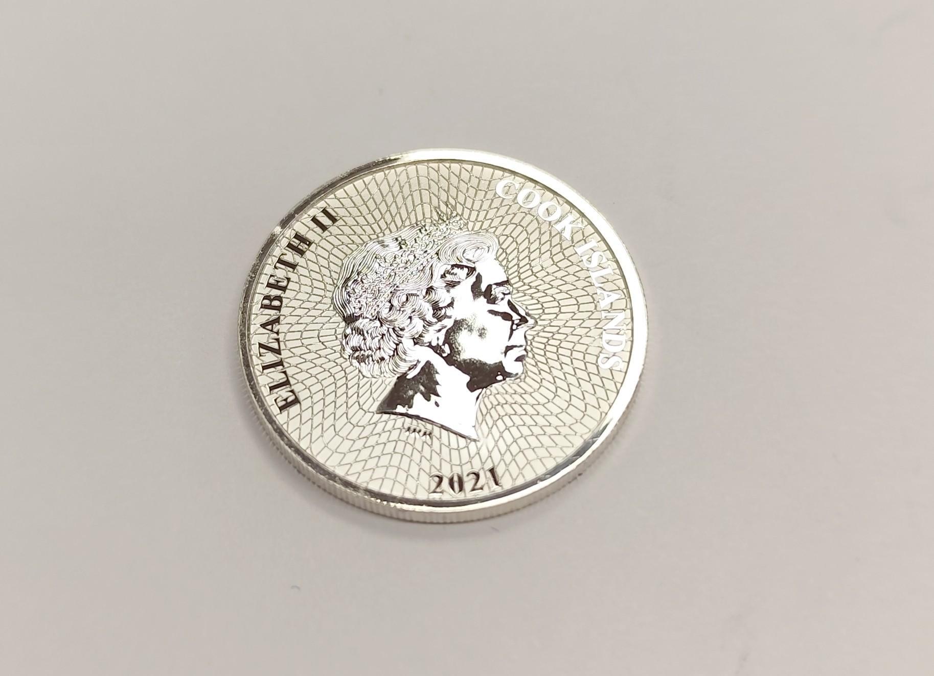 Tootefoto - Hõbemünt 999* Cook Islands 25 Cents 2021