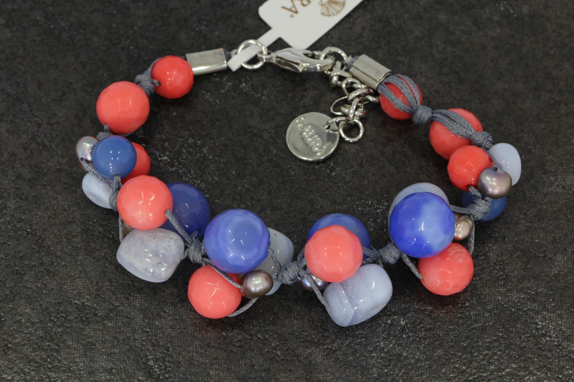 Tootefoto - Käevõru Pärl+Korall+Ahhaat GAURA!