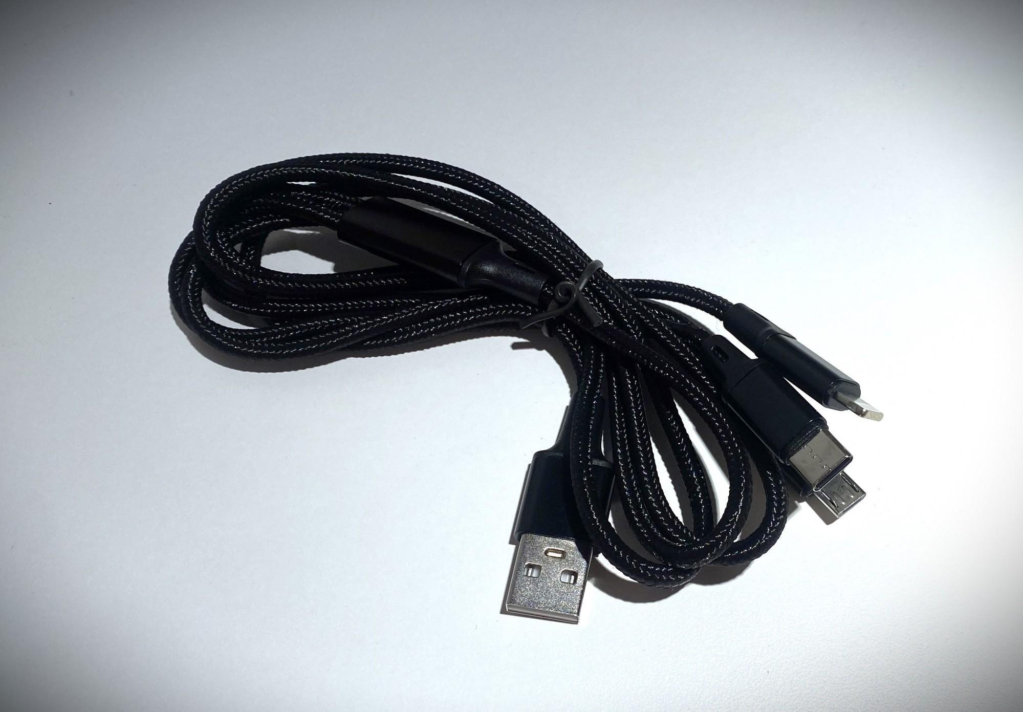 Tootefoto - Juhe USB → Juhe 3in1 MicroUSB+Type-C+Lightning