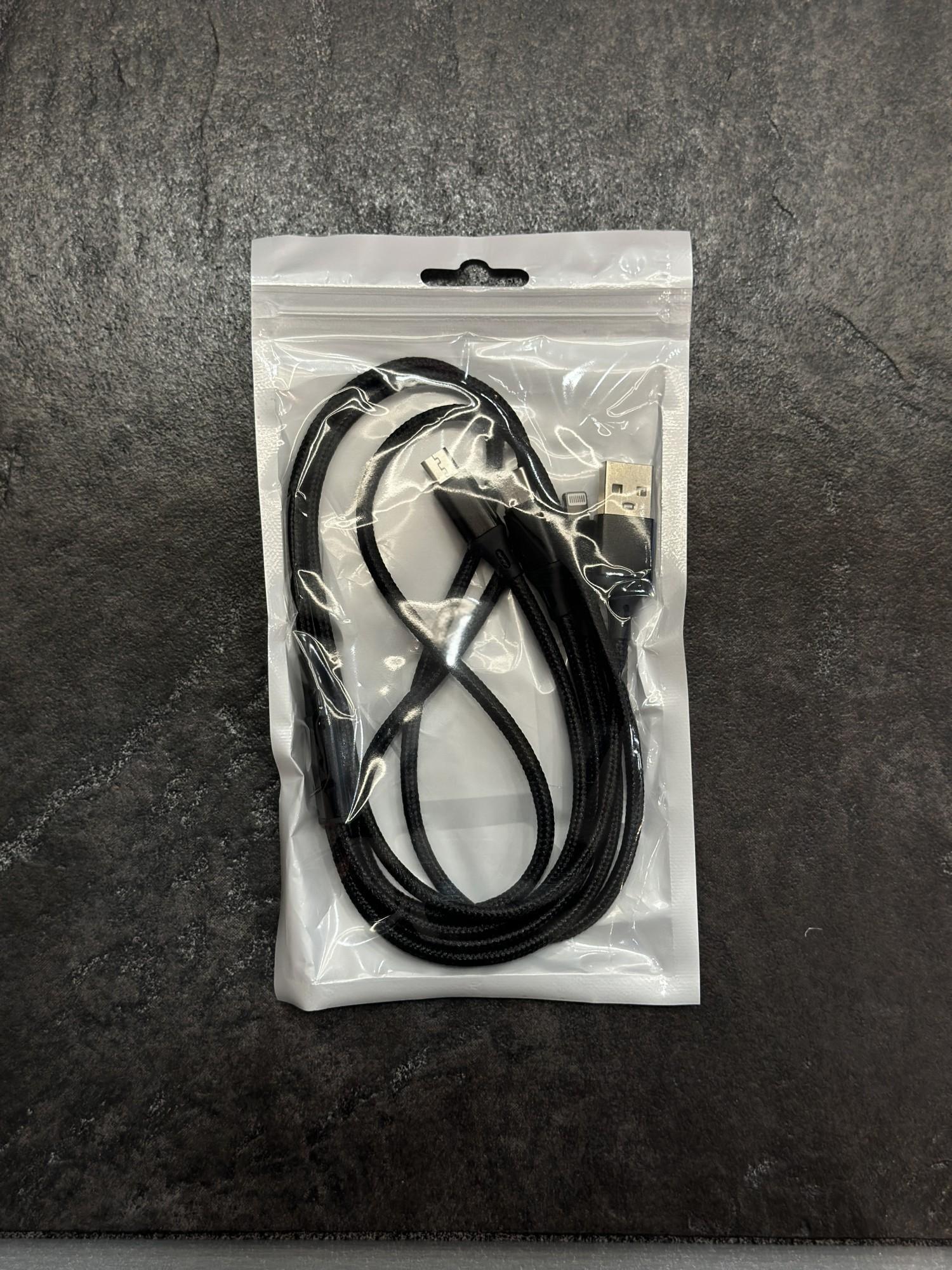 Tootefoto - Juhe USB → Juhe 3in1 MicroUSB+Type-C+Lightning