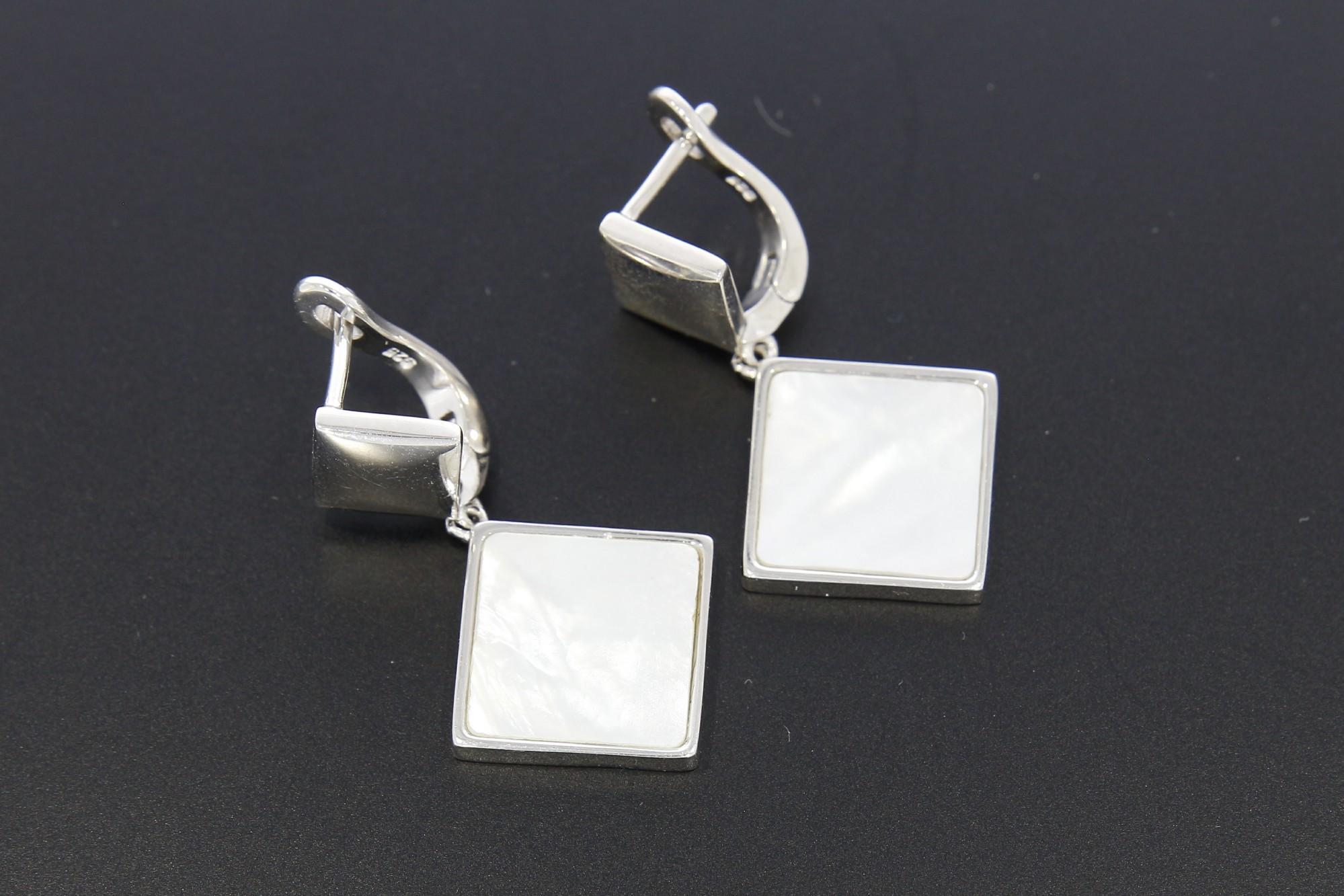 Tootefoto - Hõbekõrvarõngad 925* Pärlmutter DEVA Jewelry