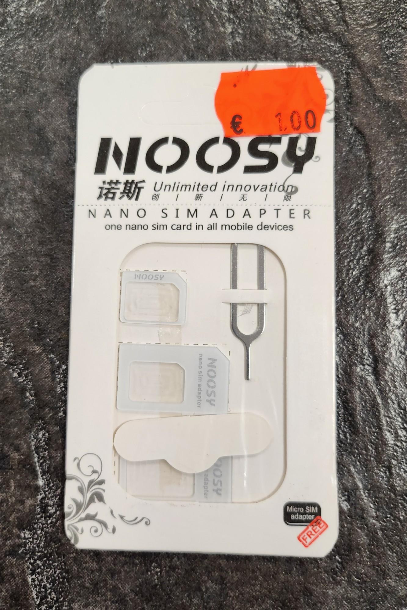 Tootefoto - Adapter SIMKaart Nano→Mikro→Mini Valge