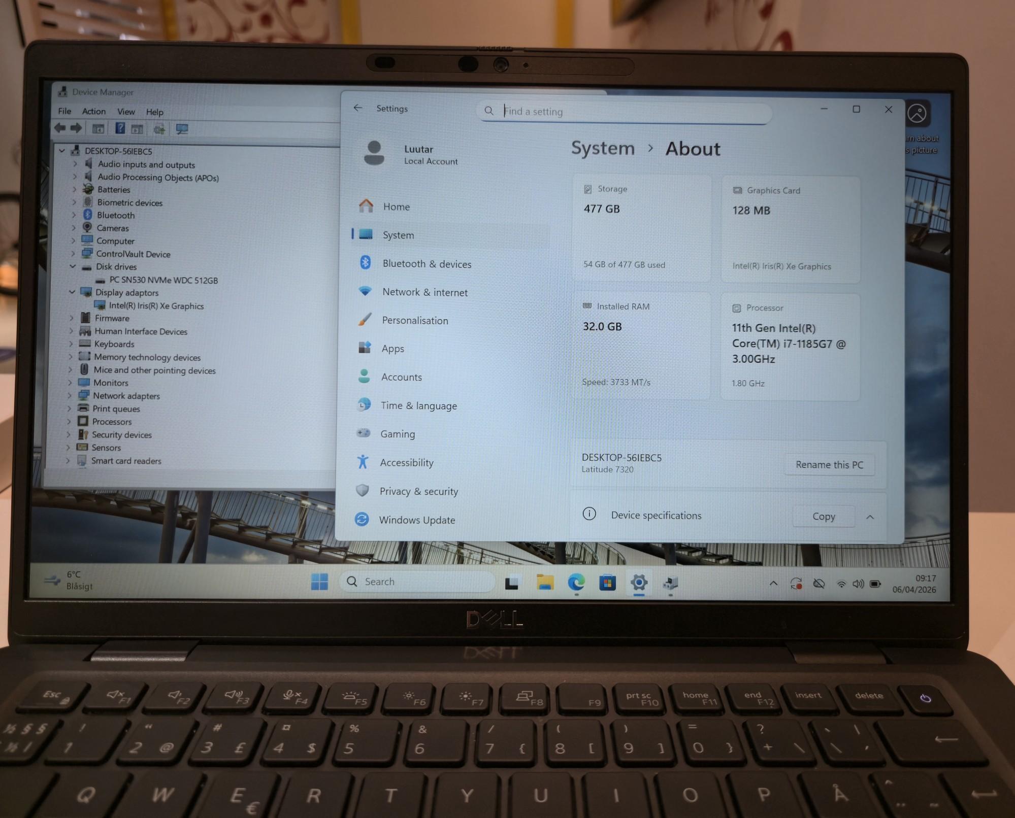 Tootefoto - Sülearvuti Dell Latitude 7320