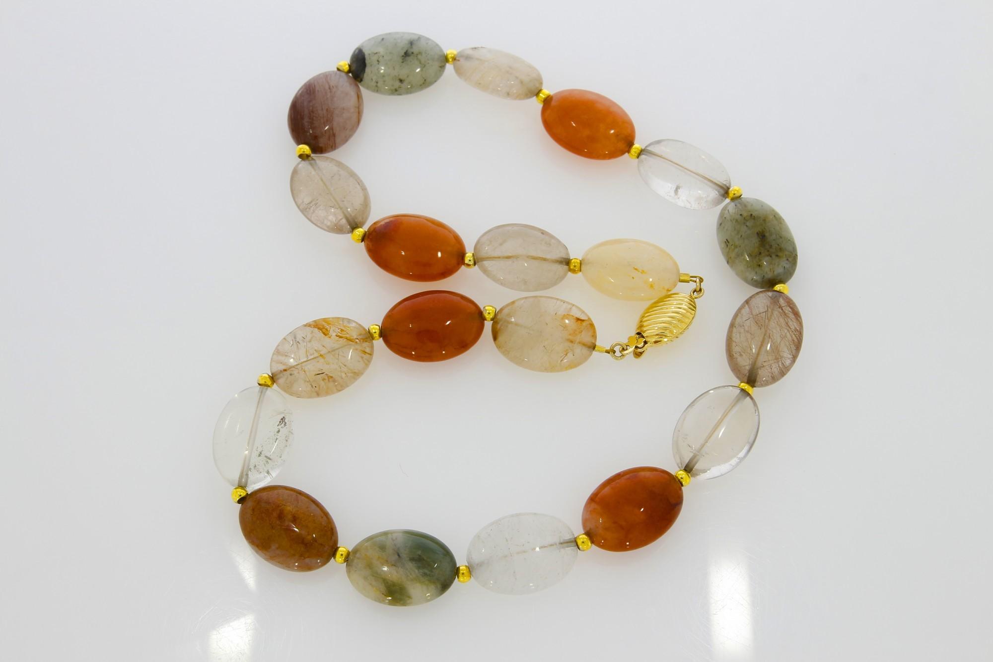 Tootefoto - Kaelakee kullaga 585* Kvarts + Karneool Jewelmak