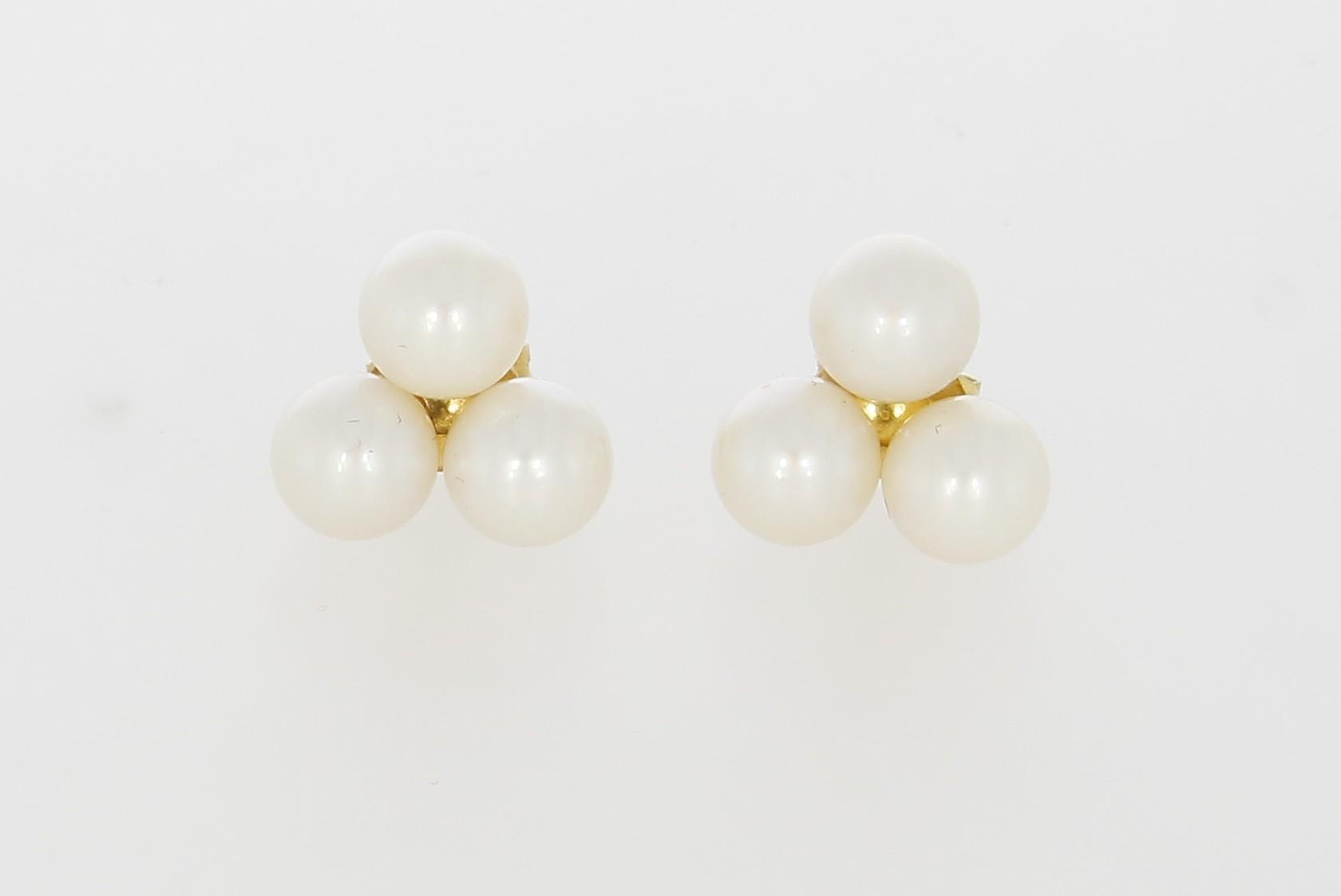 Tootefoto - Kuldkõrvarõngad 585* Pärlid