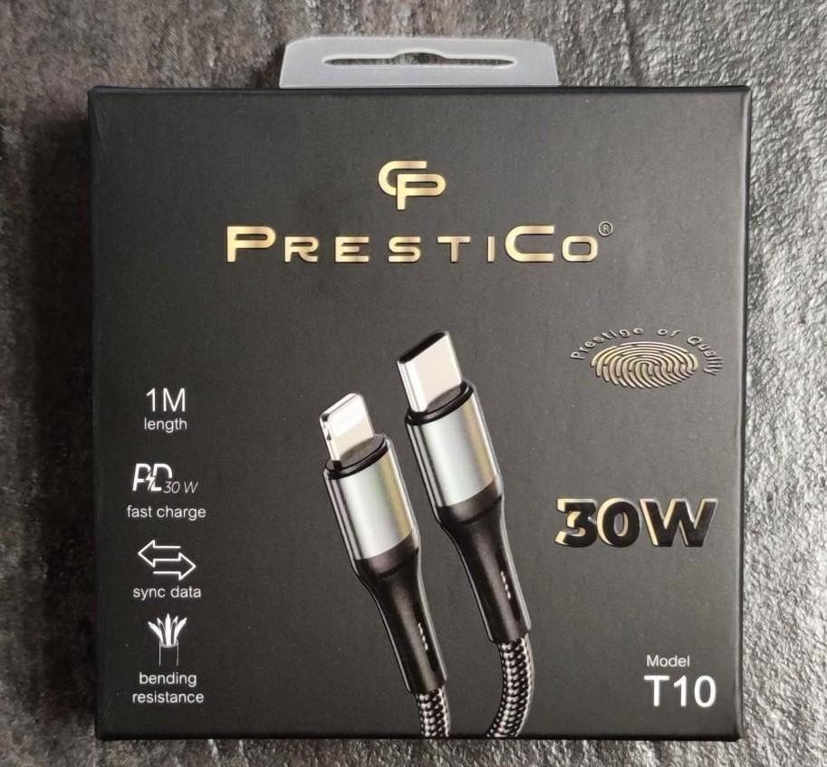 Tootefoto - Juhe PRESTICO T10 USB-C - Lightning 30W PD must